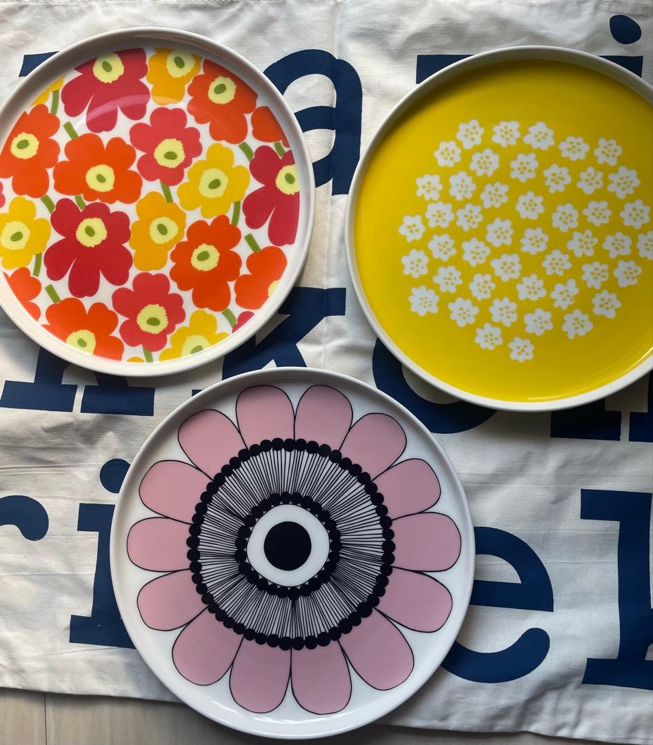 マリメッコ　プレート　3枚セット　ウニッコ　プケッティ　ケスティト 楽天市場】マリメッコ marimekko ケスティット プレート Kestit plate