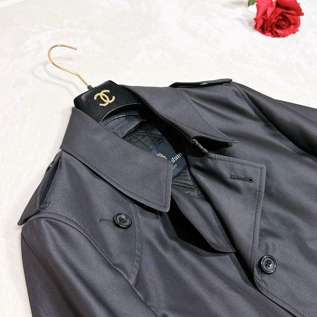 未使用✨ アクアスキュータム トレンチコート ライナー グレー 光沢 36