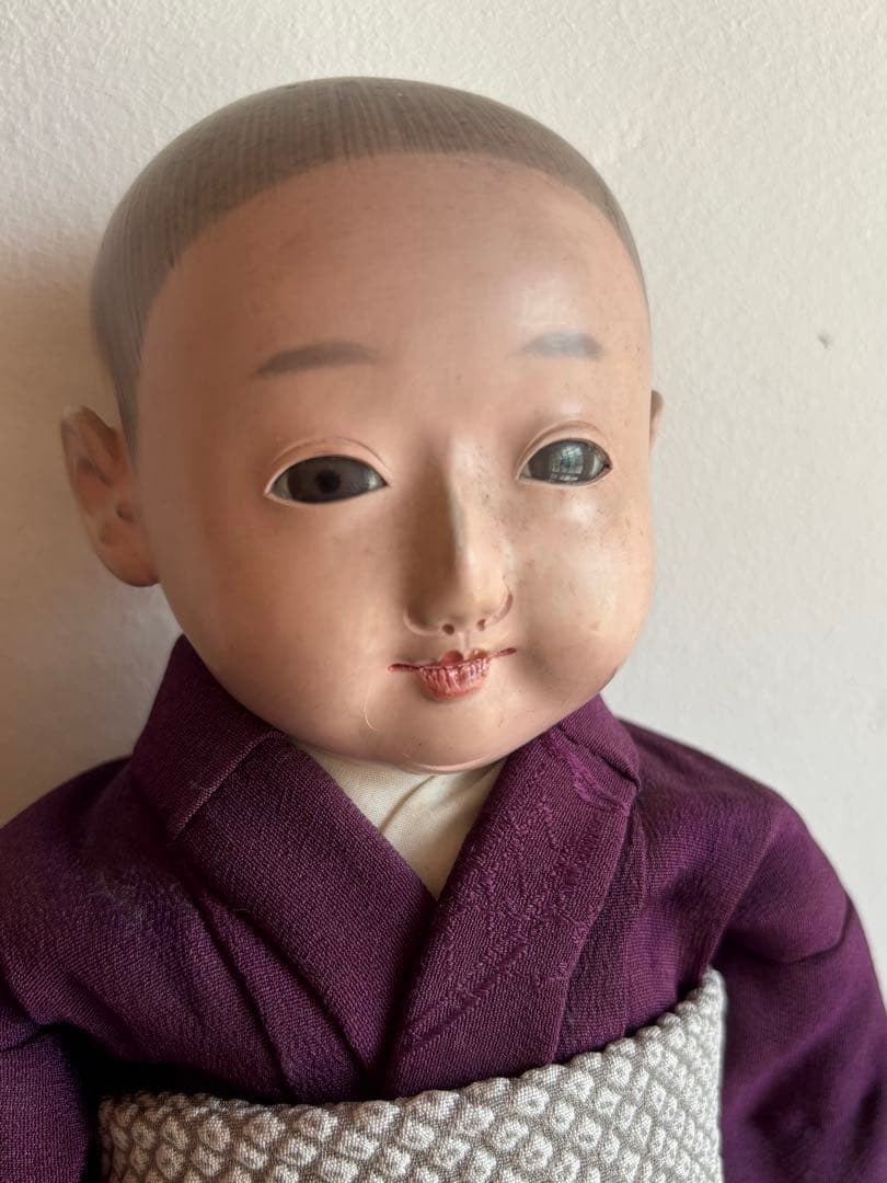 市松人形 竹内益次郎 吾妻人形 日本人形 大正 レトロ 約39cm 骨董 訳