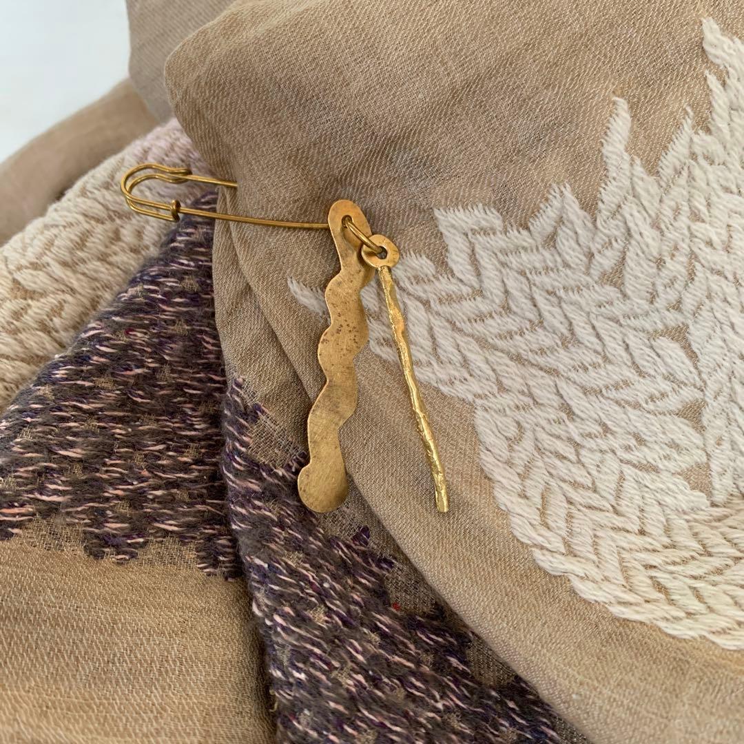 ふくの母ちゃん 小原聖子さんストールピン　箱•プロフィール付き★未使用品