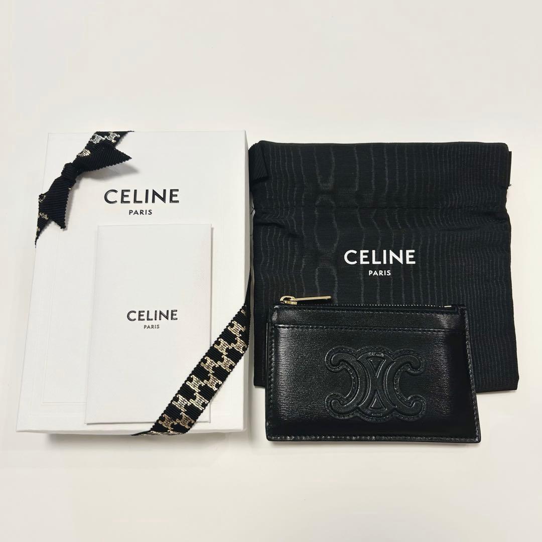 CELINE ジップ付きカードホルダー ケース CELINE☆ジップ付きカードホルダー☆すぐ届く！ (CELINE/カードケース
