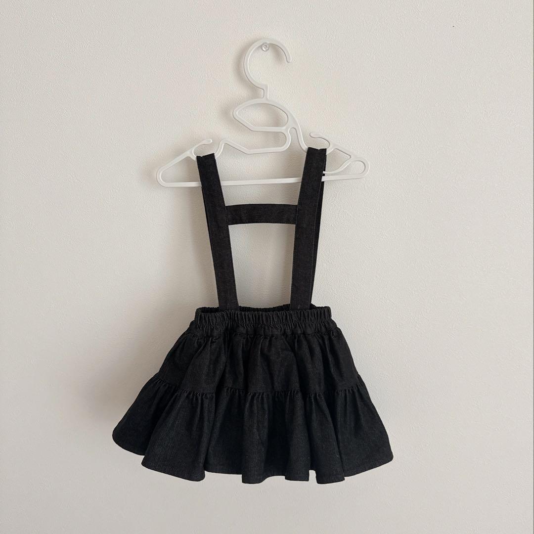 Wonny Ribbon black dnnim skirt S - メルカリ