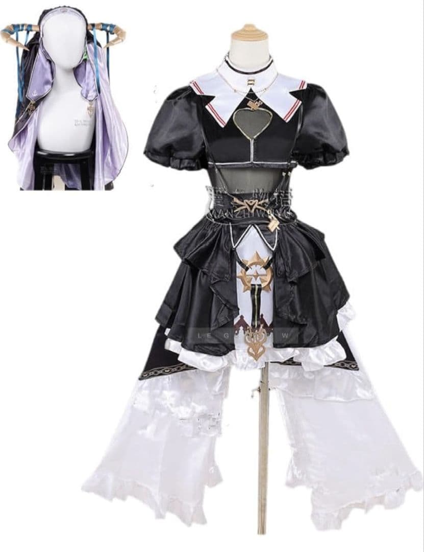 週末値引き　ホロライブ　宝鐘マリン　ソロライブ衣装　　女性L　ウィッグ込 コスプレウィッグ バーチャルYouTuber VTuber 宝鐘マリン