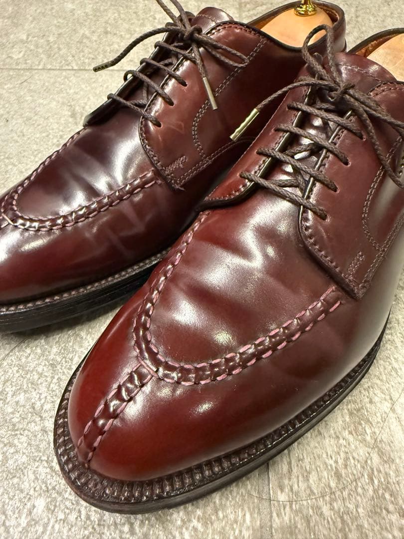 美品】ALDEN コードバン バーガンディ Uチップ 2210 シューツリー付