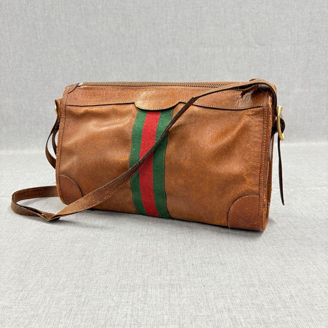 GUCCI オールドグッチ シェリーライン ショルダーバッグ ヴィンテージ