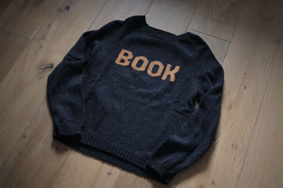 note & book ltd. BOOK マッハ55 ニットセーター Mサイズ 新色追加 オーバーサイズ畦編みヘンリーネックニットセーター 14554