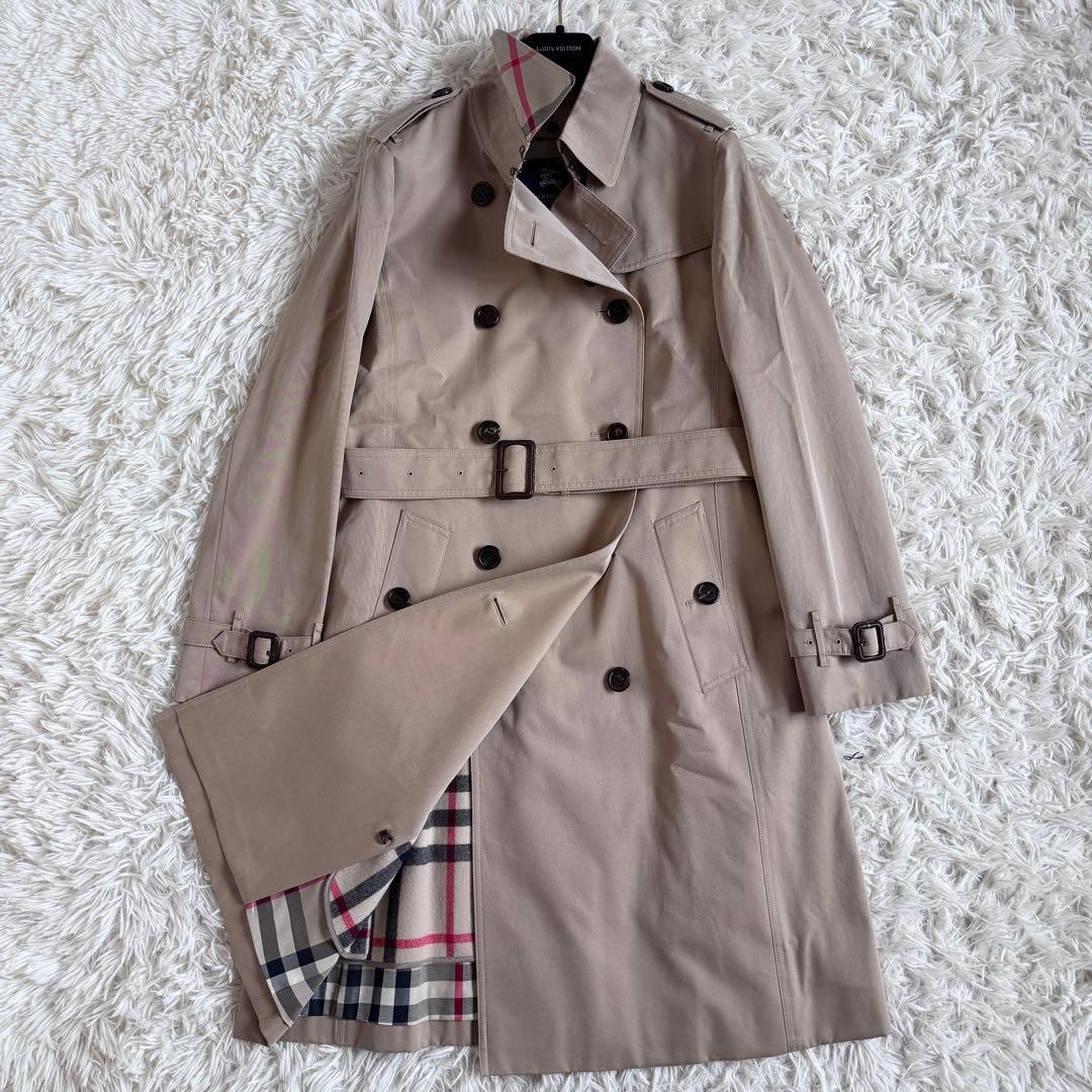 新品未使用 バーバリーロンドン トレンチコート メガチェック ハニー