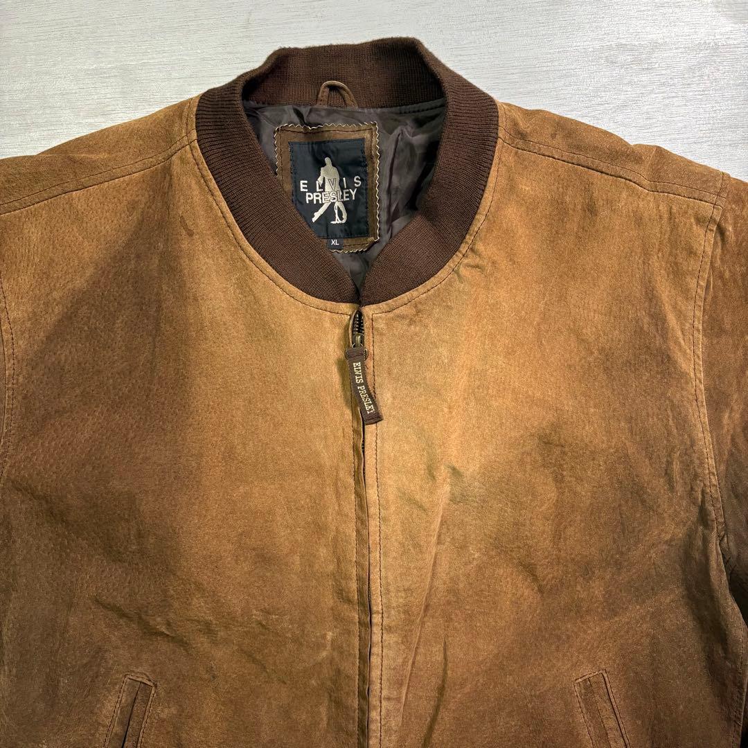 ELVIS PRESLEY レザースタジャン ブルゾン 豚革 短丈 XL - メルカリ