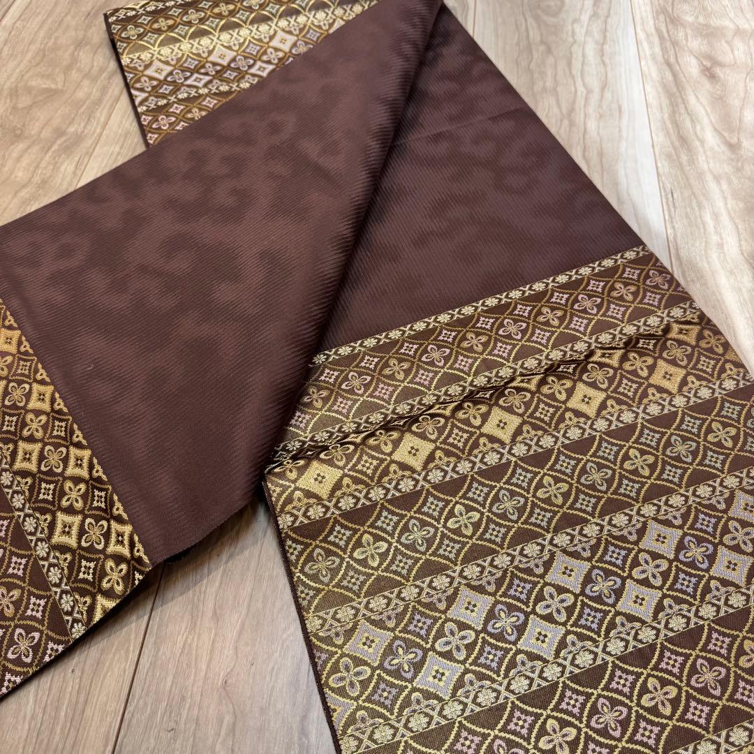 超美品 西陣織 箔屋清兵衛 六通柄 袋帯 正絹 逸品 正絹 現代 着物 455