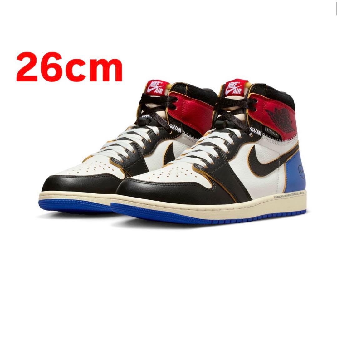 スニーカー 26cm ホワイト/ブラック/レッド/ブルー - メルカリ