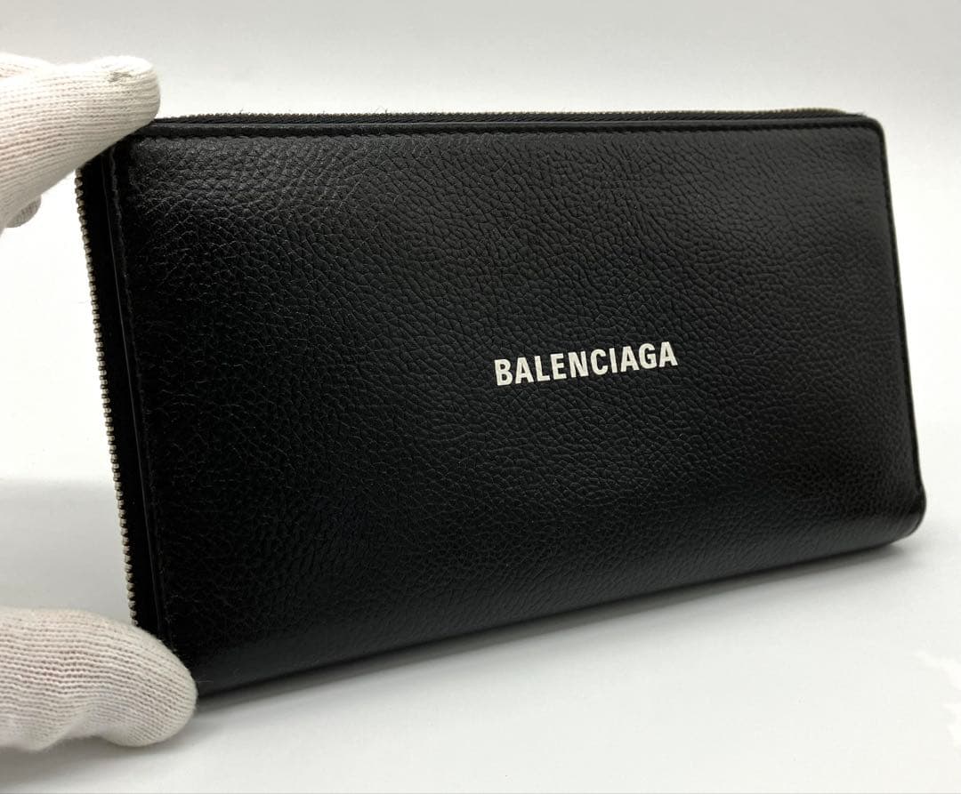 ⭐️ 美品 バレンシアガ エブリデイ ロゴ ラウンドファスナー 長財布