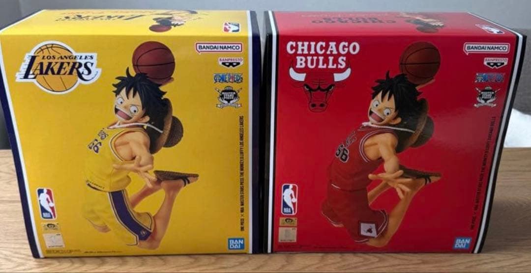 ワンピース × NBA ルフィ フィギュア 2種セット ベースショップ - メルカリ