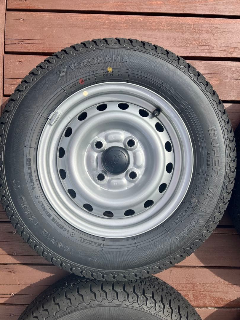 ダイハツハイゼット 純正タイヤホイール新車外し 4本セット バリ山