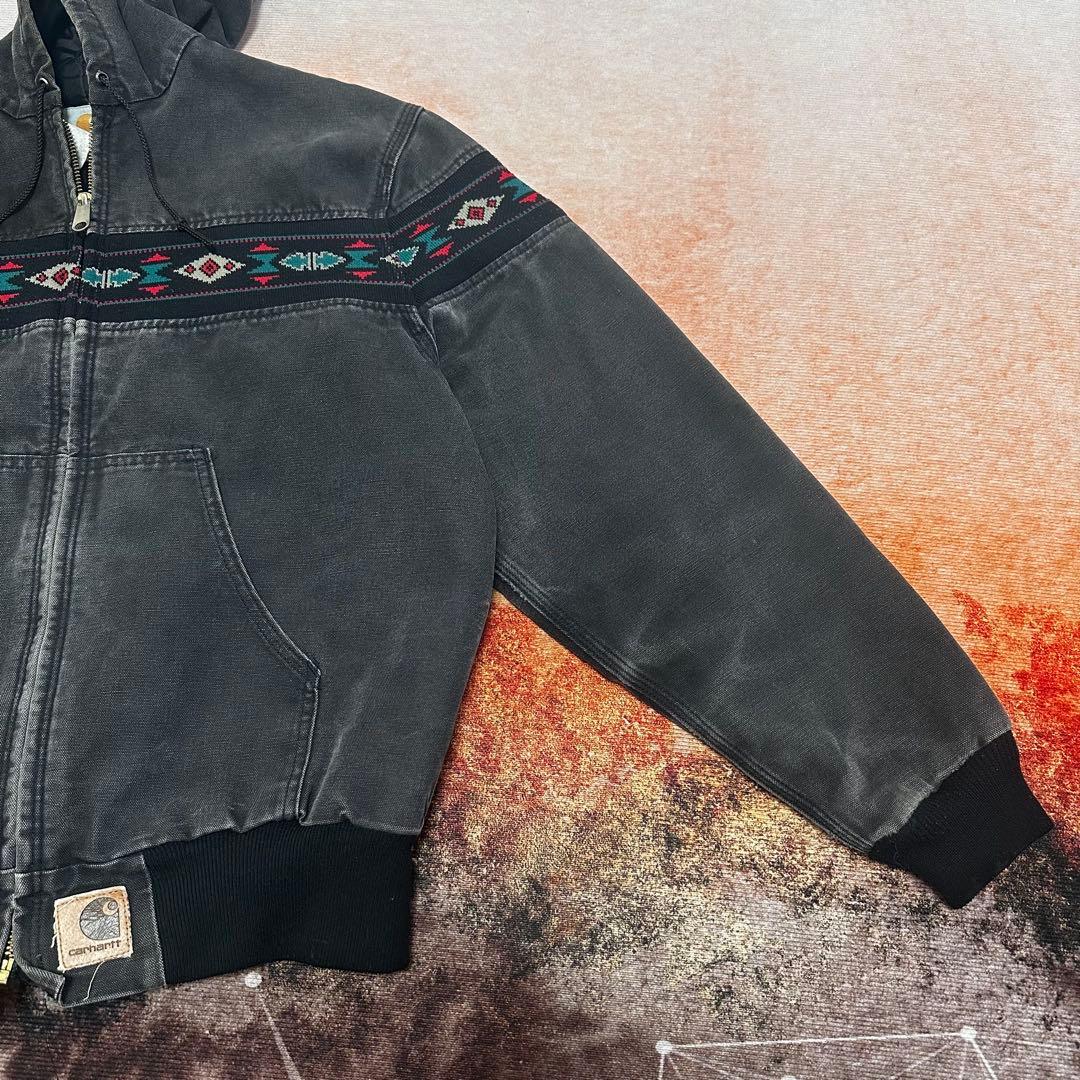 90s Carhartt ネイティブ柄 アクティブジャケット J78 BLK - メルカリ