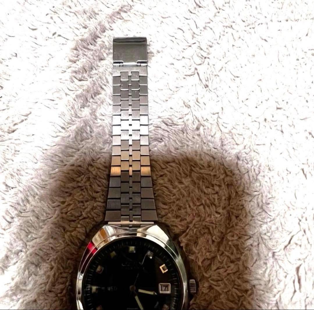 最安値 極上品 美品稼働1968年代物 希少ビンテージ時計ブラックcustom7