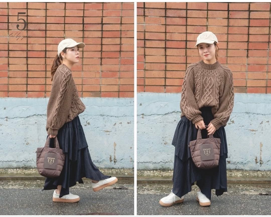 値下げ】talbyyumi×121 チャンキーニット 濃茶 L 秋冬 - メルカリ