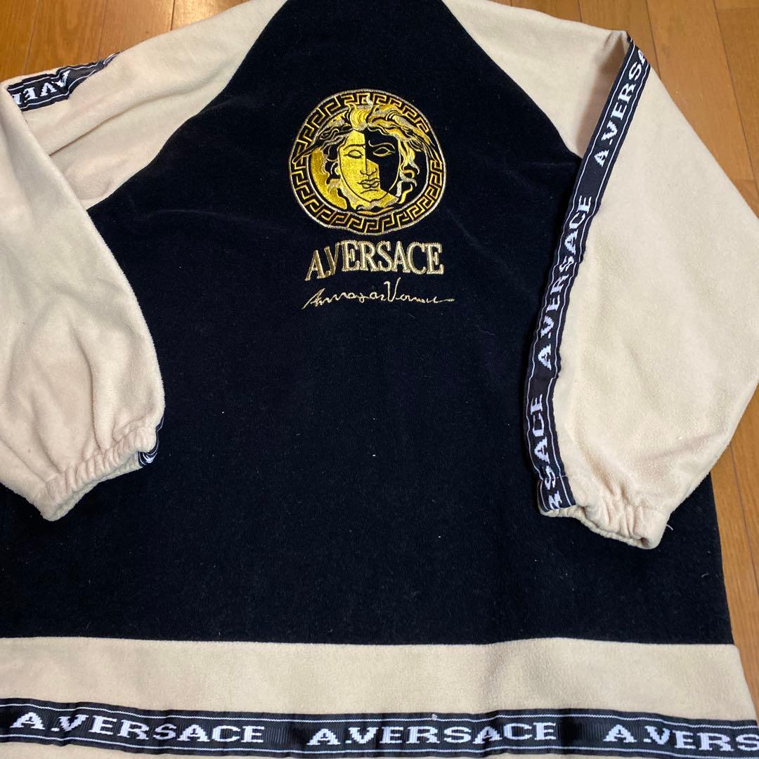 90s A.VERSACE ヴェルサーチ 刺繍 フリースジャケット メデューサ