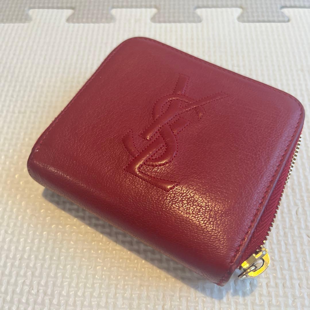 YSL レザー 二つ折り財布 SAINT LAURENT 【SAINT LAURENT】サンローラン YSL ロゴ コンパクト 二
