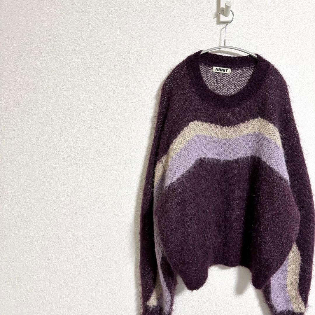 NKNIT】22aw wave pattern mohair knit - メルカリ