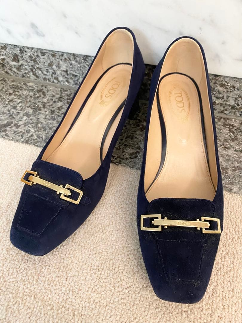 TOD'S ネイビースエード ローファー　36 金具つき スウェード ローファースニーカー（ネイビー）｜TOD'S(トッズ)｜Ron Herman