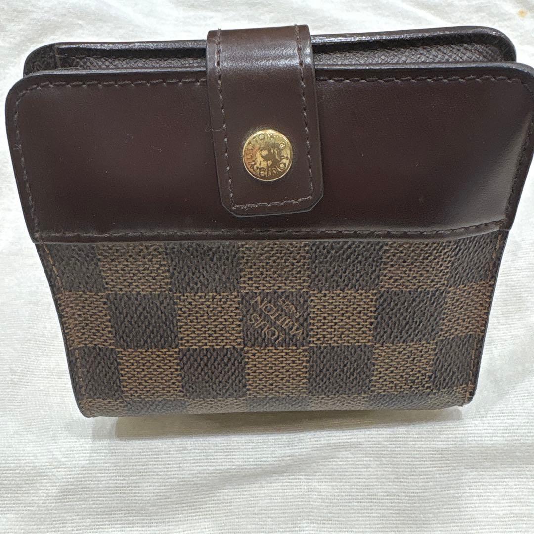 LOUIS VUITTON ルイヴィトン ダミエ コンパクトジップ 二つ折り財布