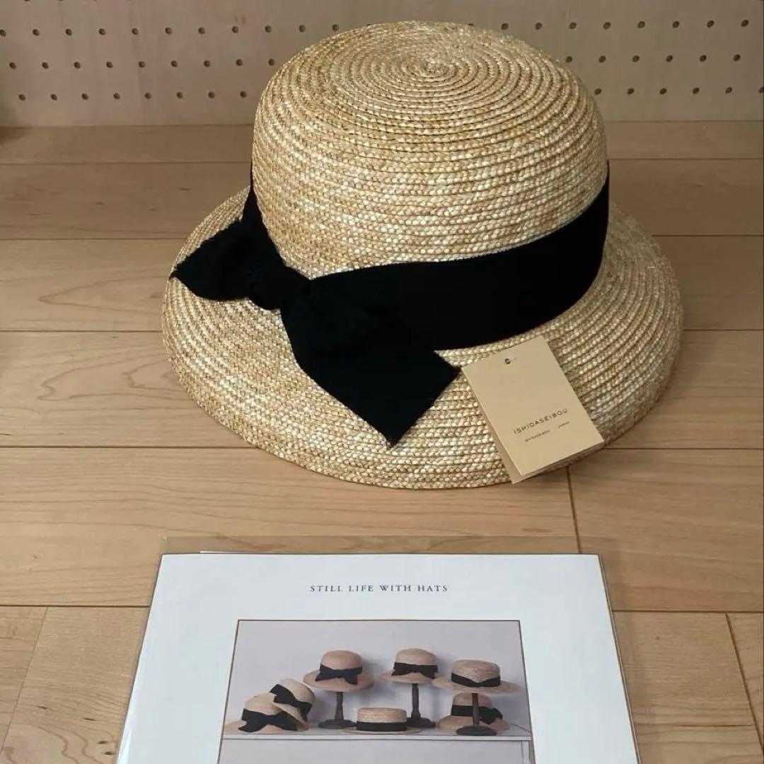 石田製帽 ストローハット カサブランカ 日本製　麦わら帽子 石田製帽 細麦 ストローハット カサブランカ 14[麦わら帽子 レディース