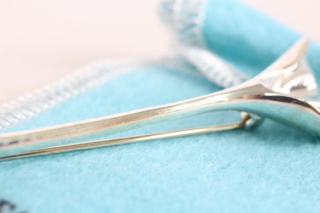 ◎ティファニー ブローチ イチョウモチーフ 銀杏 ピンバッチ シルバー