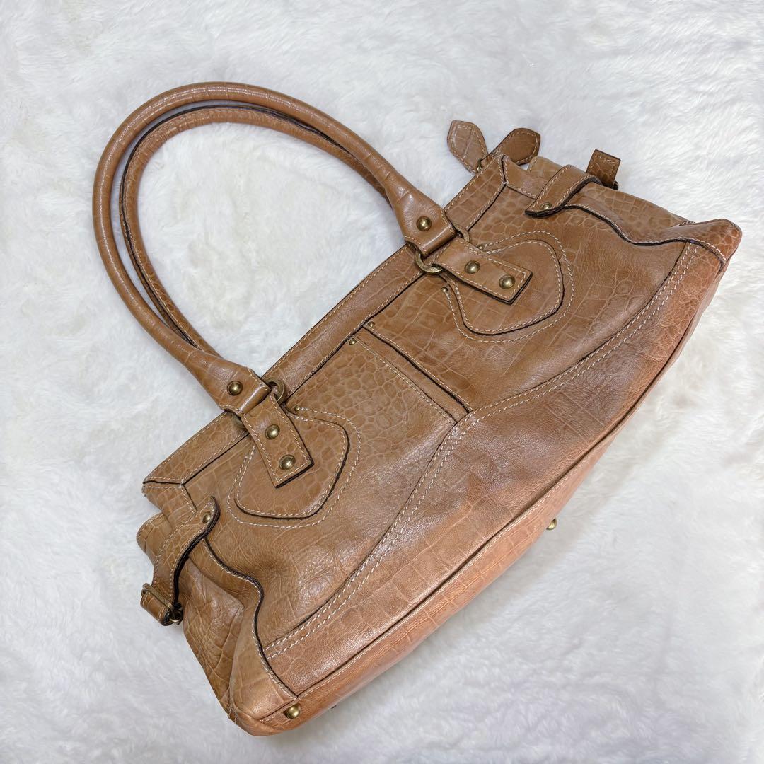 00s archive クロコ型押し レザー ギミックバッグ y2k 平成ギャル