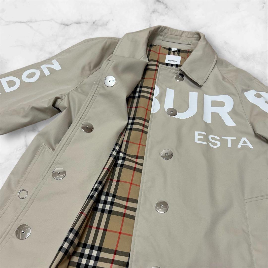 BURBERRY ホースフェリー ステンカラー コート ロゴ バーバリー 36