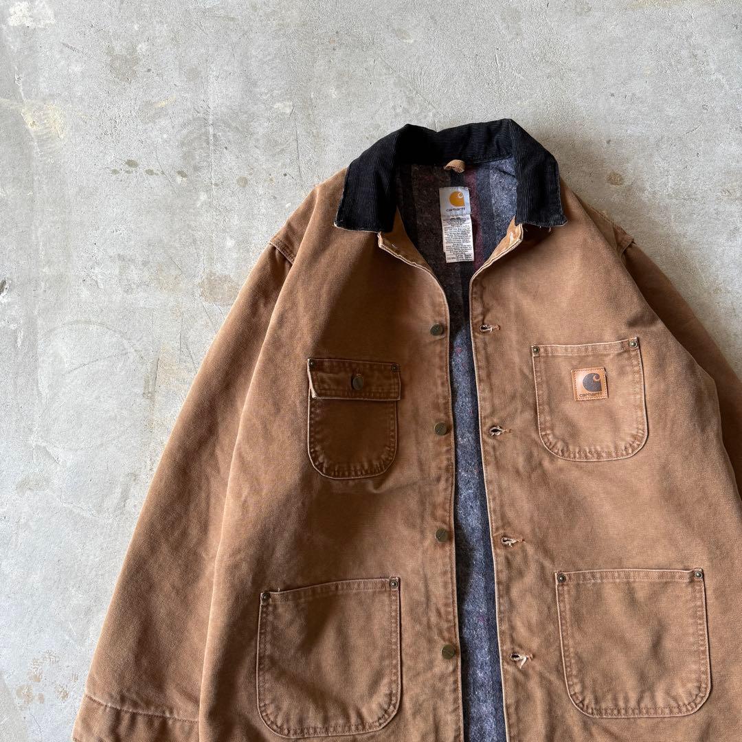 usa製、雰囲気抜群チョアコート】carhartt刻印90年代野村訓一古着L