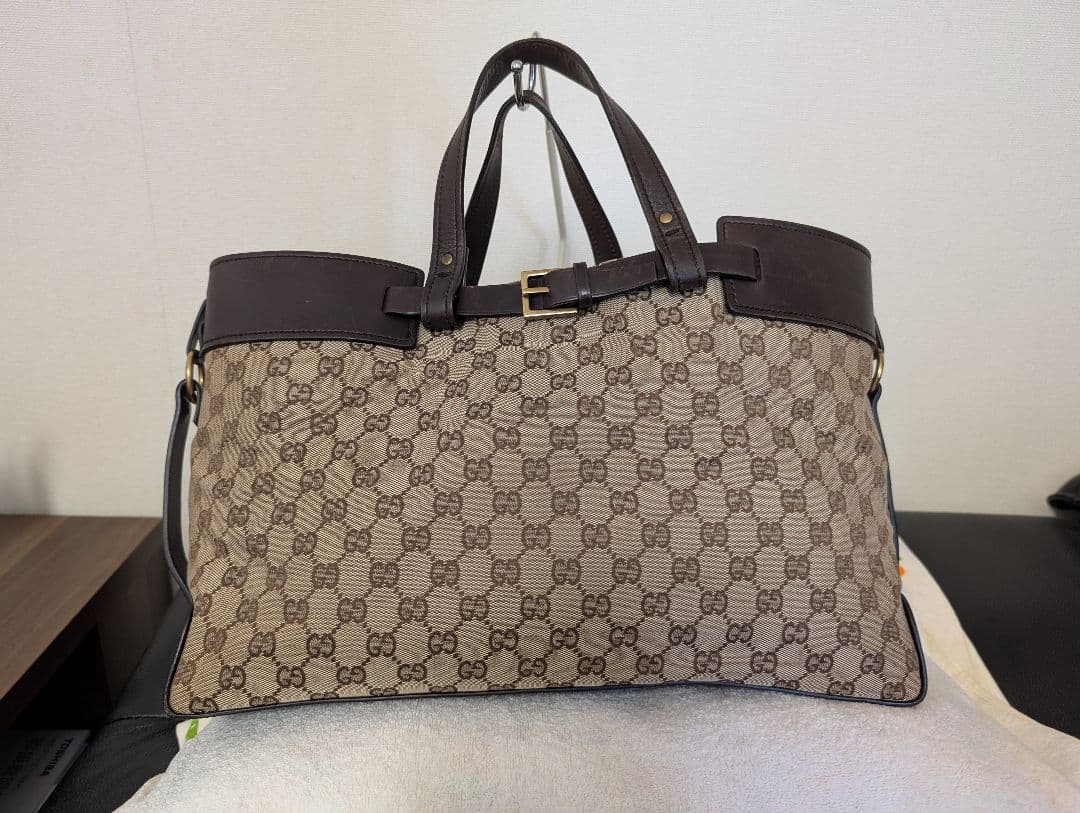 ラビット様専用 GUCCI GGキャンバス トートバッグ ベージュ/ブラウン