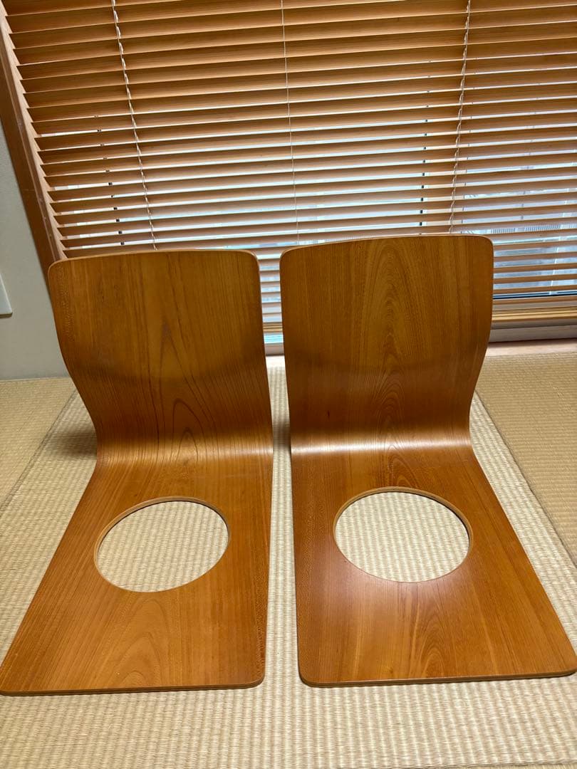 天童木工　藤森健次　曲げ木座椅子2脚セット No.11409「天童木工 座イス：藤森健次」SOLD | ボルトナットマーケット