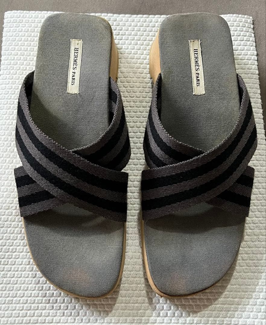 HERMES エルメス ウッドソール フルートウ サンダル 36 - メルカリ