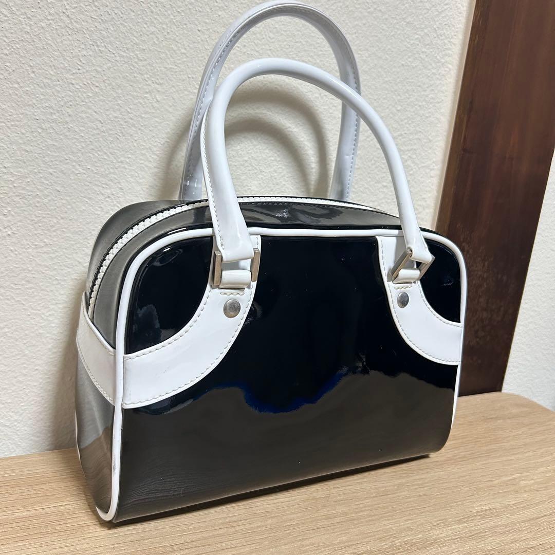 希少】vintage クレージュ エナメル ミニボストンバッグ y2k - メルカリ