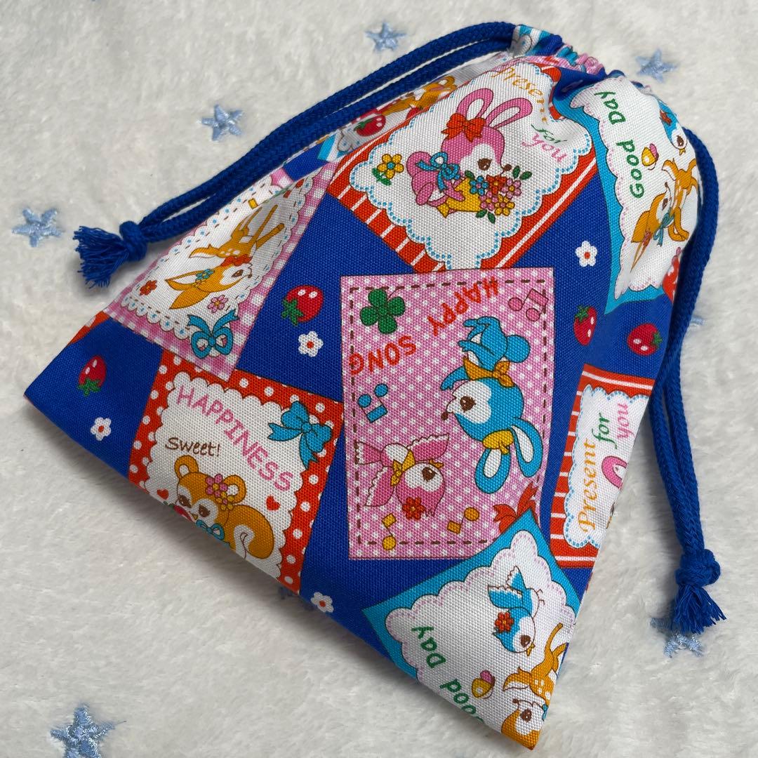 ハンドメイド 巾着袋 レトロアニマル《69》 - メルカリ