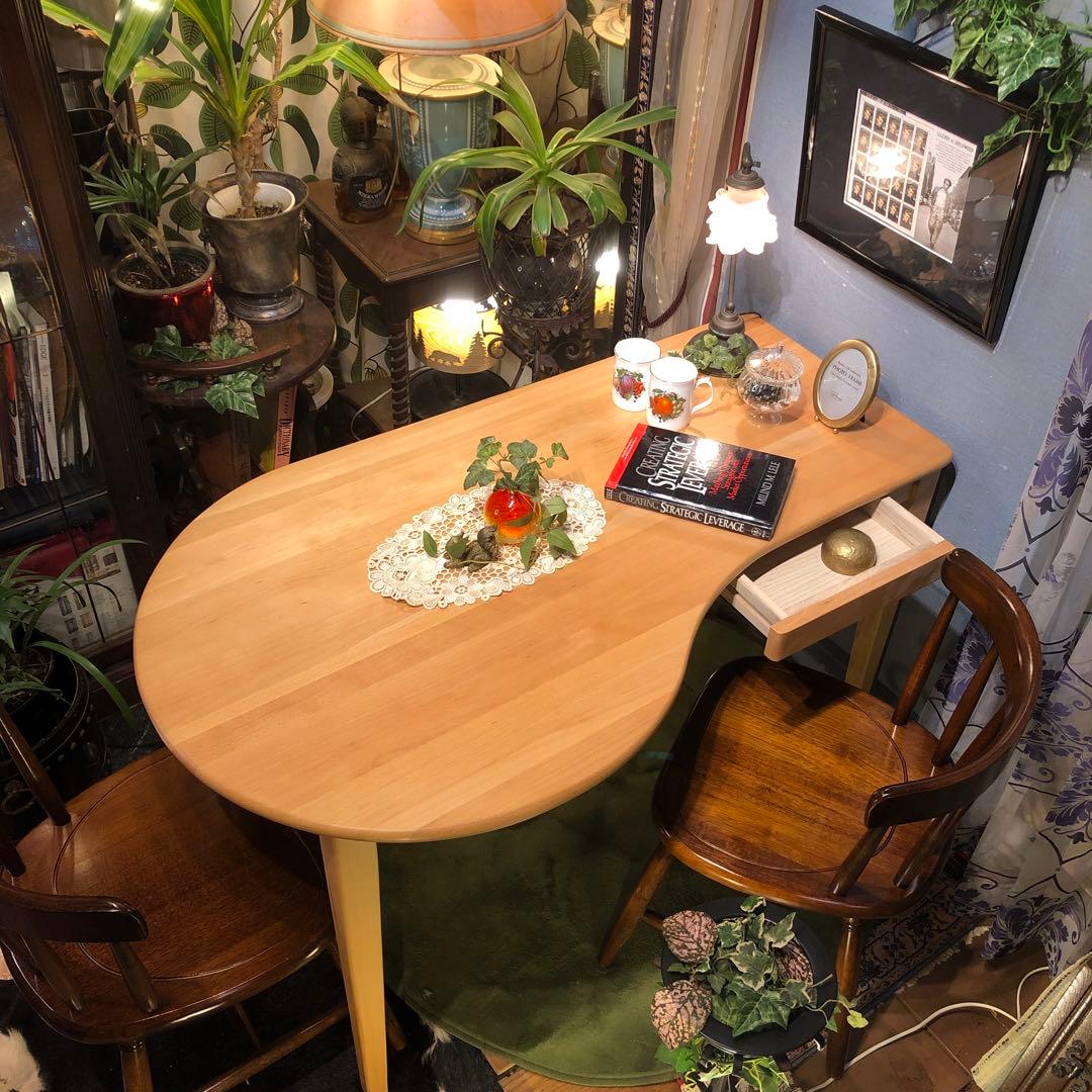 toromichan　オイルフィニッシュ　ダイニングでもデスクでもテーブル テーブル 無垢 ダイニングテーブル 無垢テーブル 幅203cm 4〜6人用