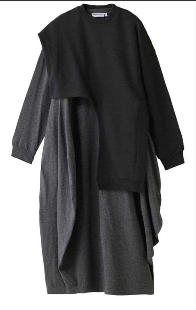 ナゴンスタンス レイヤードワンピース スウェットレイヤードドレス