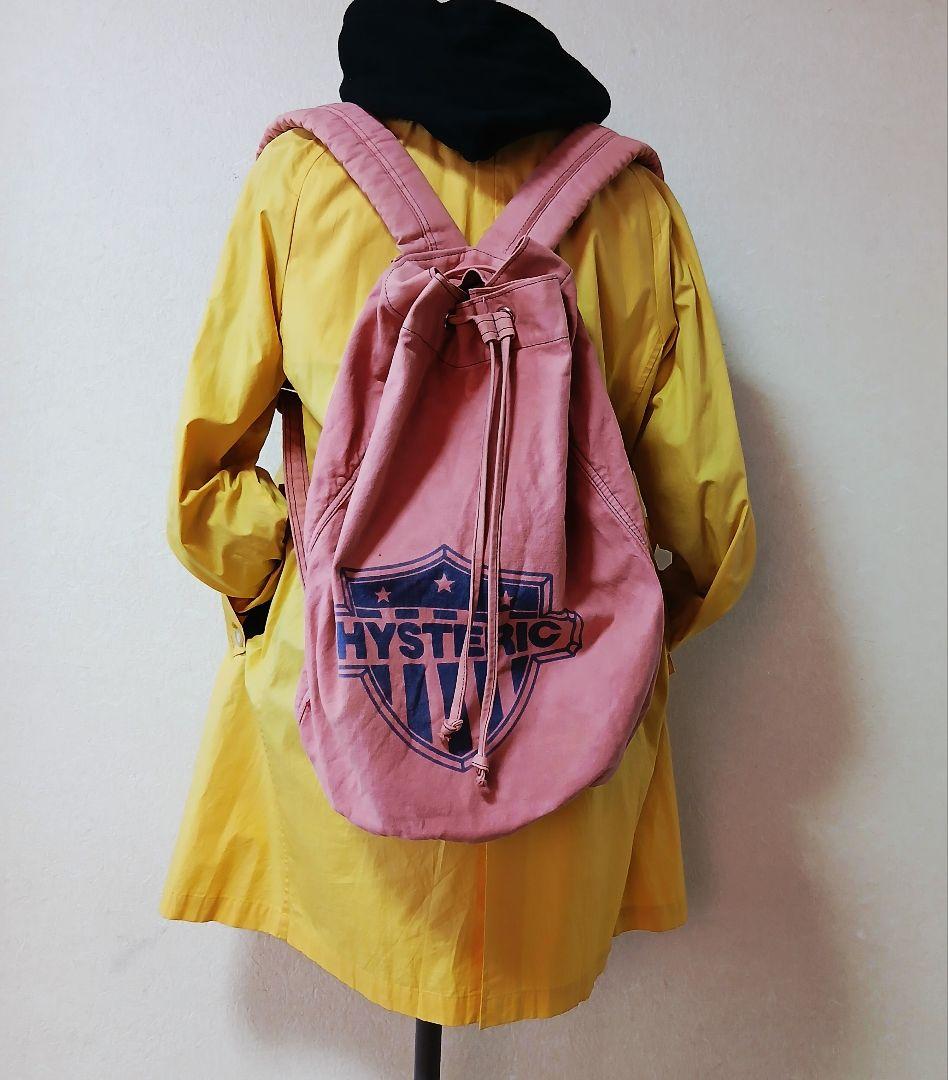 レア 当時物 ヒステリックグラマー リュック 巾着タイプ 90年代 ヒステリックグラマー リュック 総柄 巾着 星 ロゴ オールド