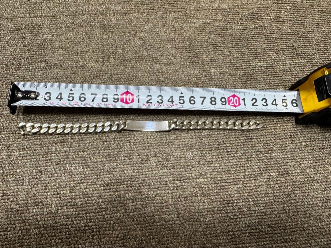 fuku　ヴィンテージ？シルバーブレスレット IDブレスレット ヴィンテージ シルバー 925 ジュエリー (B167)