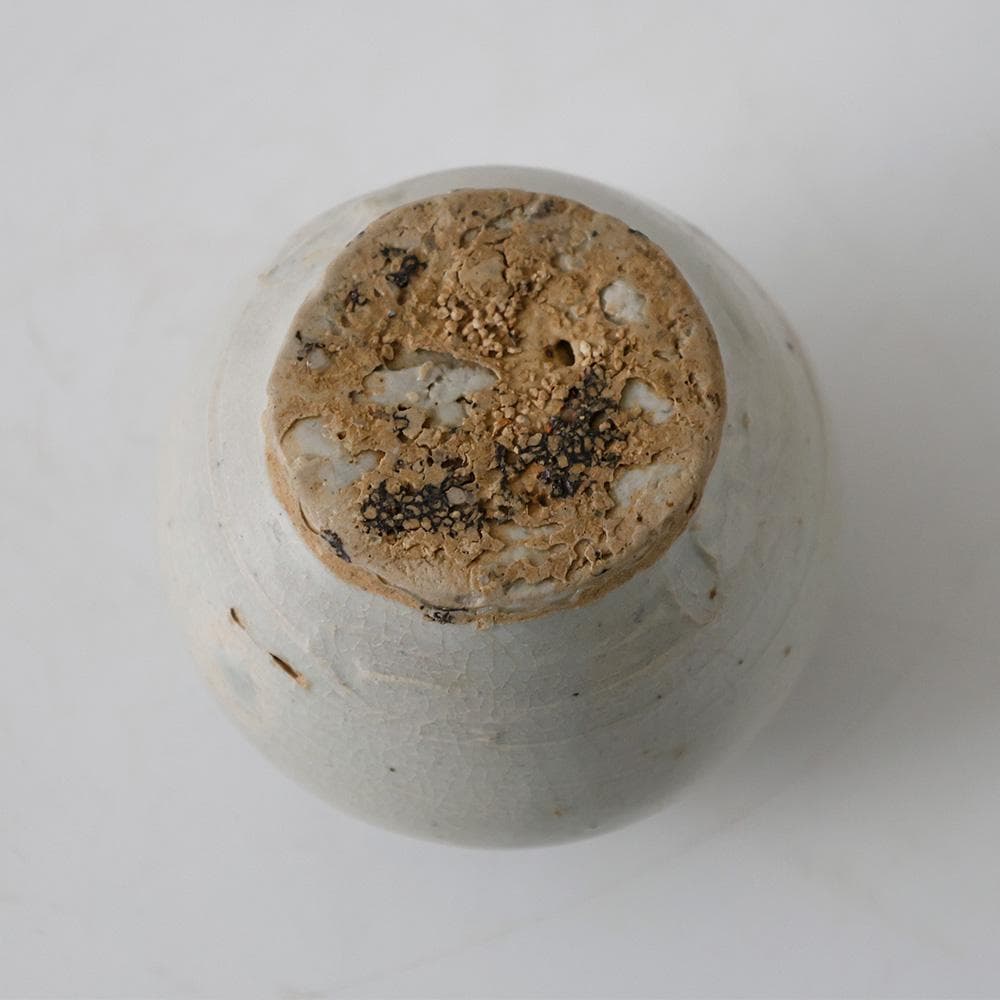 時代 朝鮮美術 李朝 茶入 李朝白磁 時代箱 茶道具 小壷 古玩仕