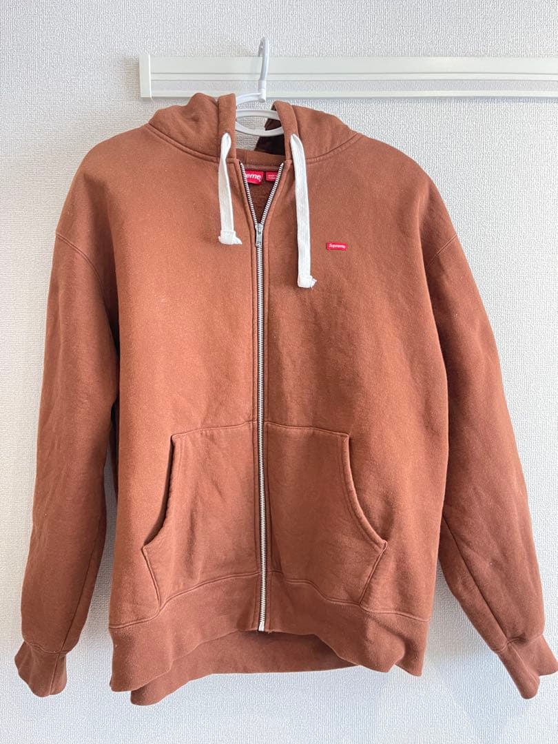 Supreme ブラウン ジップアップフーディ　XLサイズ supreme Small Box Zip Up Hooded Sweatshirt Dark Brown L パーカー