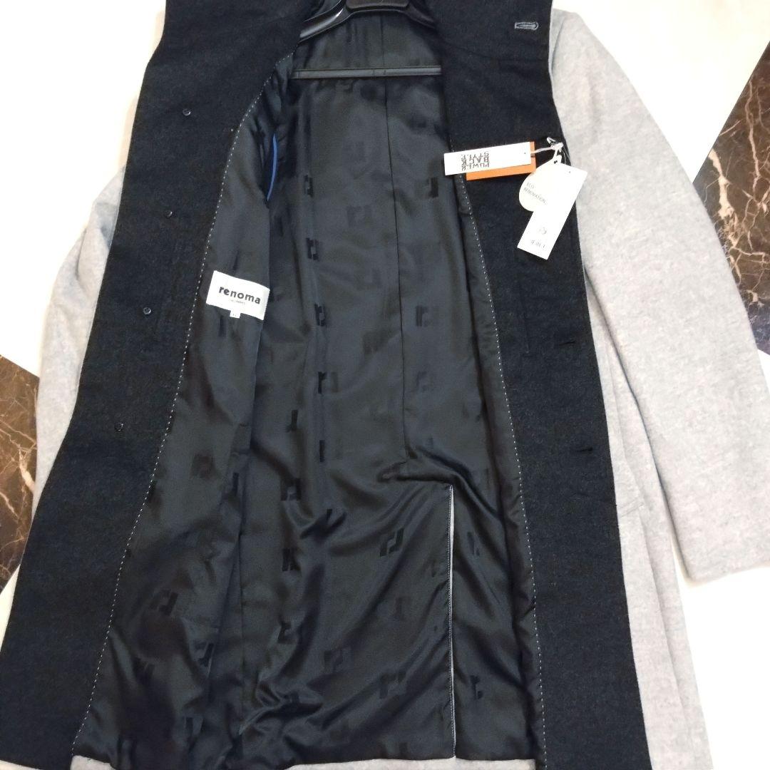 新品☆renoma HOMME カシミヤアンゴラ混ウール スタンドコート - メルカリ