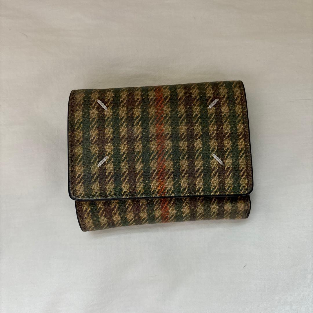 Maison Margiela】三つ折り財布 チェック柄 - メルカリ