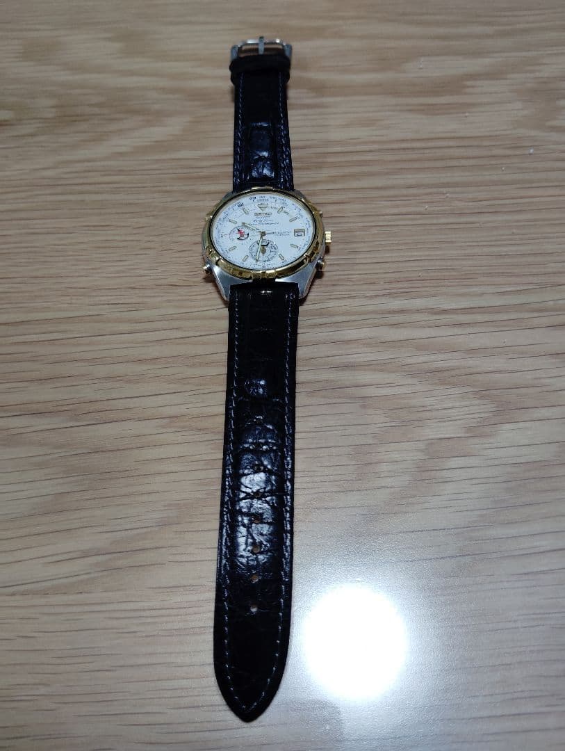 超希少・極美品】セイコー ワールドタイマー 6M15-0020 JAL機内販売