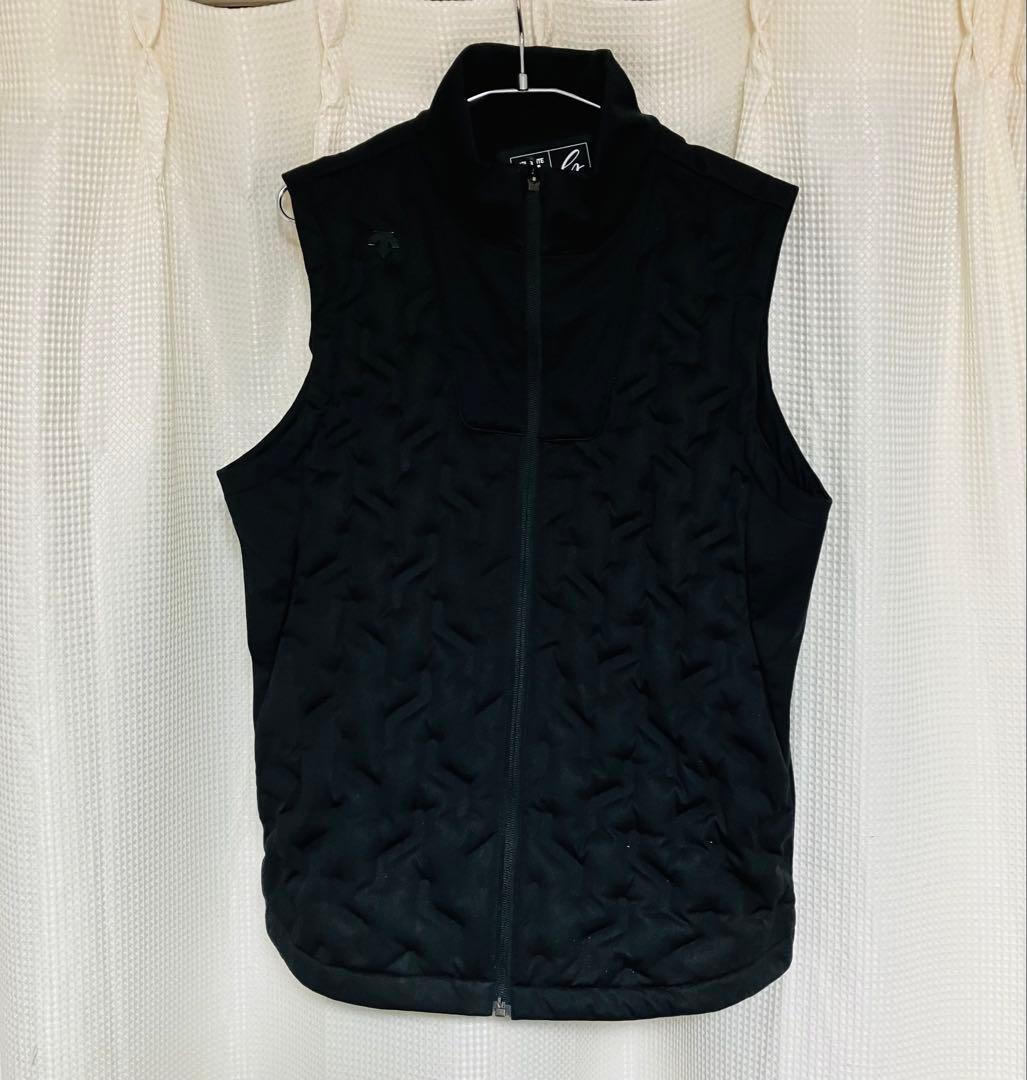 USED 未使用 DESCENTE GOLF ブラックダウンベスト L USED L
