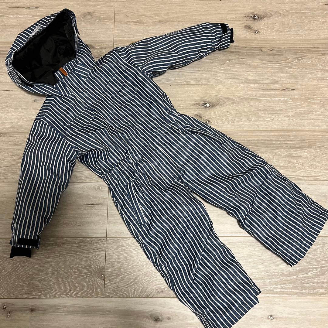 【美品】yuk ユック　スキーウェア　つなぎ　ヒッコリー　サイズ90 男の子 mstore_yk-13s007g