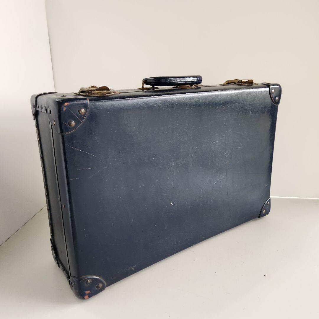 ヴィンテージ　トランク　ネイビー　鍵付き ENGLAND antique REVELATION Trunk イギリスアンティーク トランク