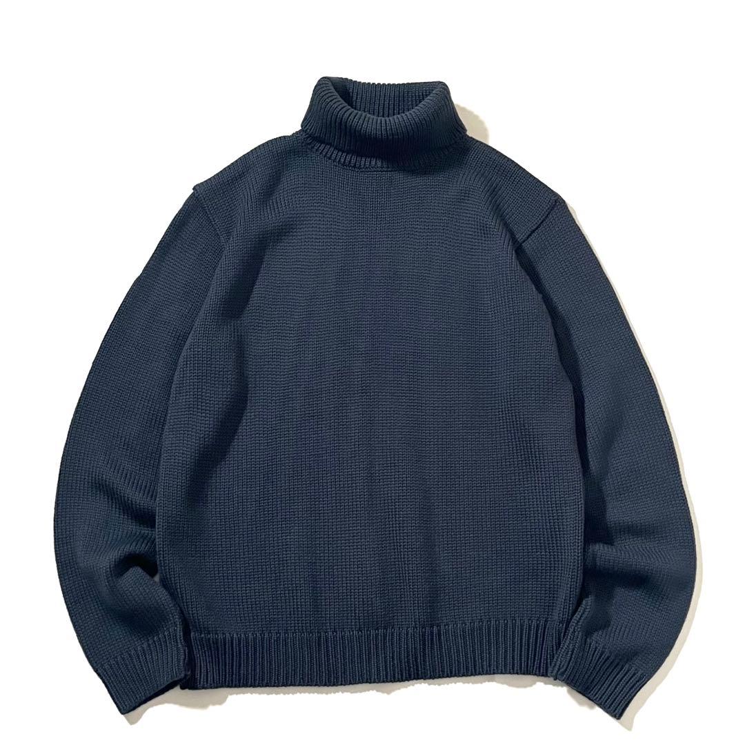 【美品】アニエスベー　ニット セーター　フランス製　タートルネック　ローゲージ 美品 アニエスベー【フランス製】綿100% タートルネック ニット