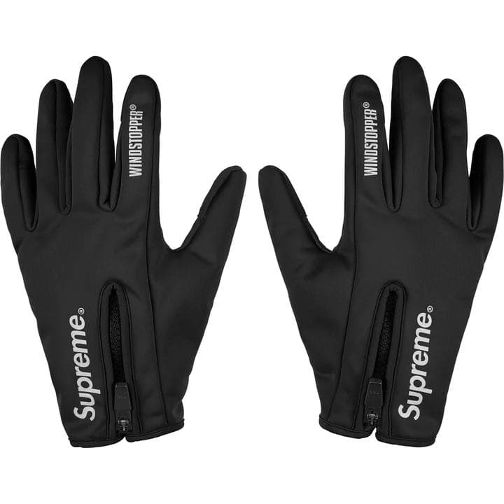 Supreme グローブ シュプリーム WINDSTOPPER Gloves L Supreme Windstopper Zip Gloves Black Lサイズ シュプリーム ウインド