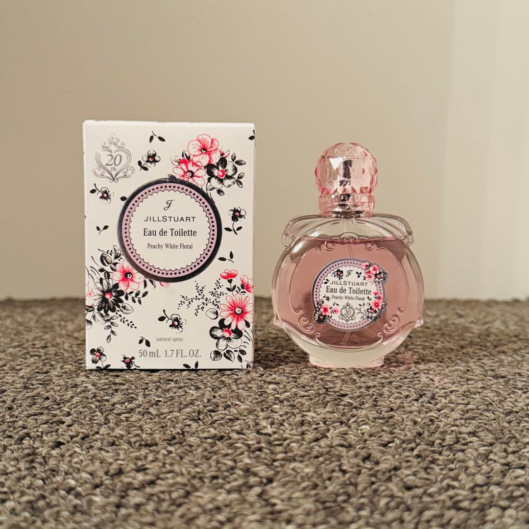 【ほぼ未使用】ジルスチュアート ピーチーホワイトフローラル 50ml 限定品】未使用 JILLSTUART ジルスチュアート ピーチーホワイト
